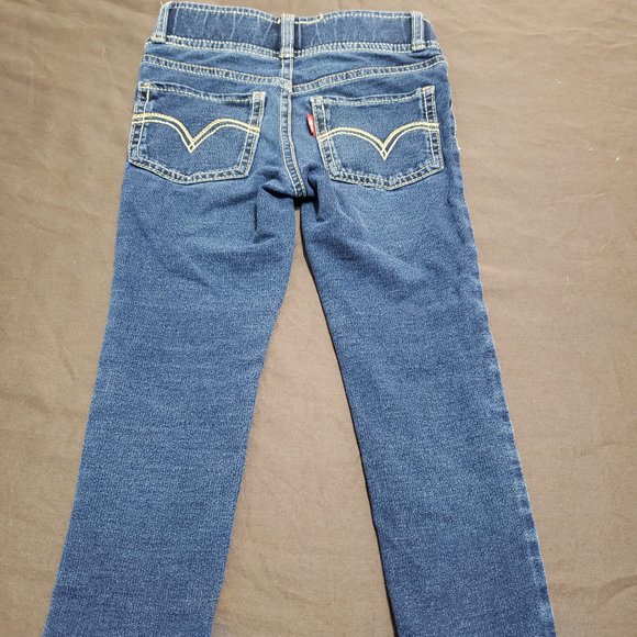 Levi's Jeggings Leggings Skinny Jean Style Comfy Stretch Elastane Kids Size 4T - Picture 2 of 7